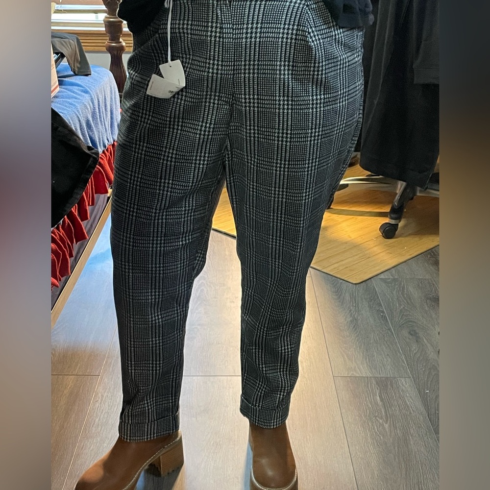 Plaid Tailored Men’s Pants - Black & White